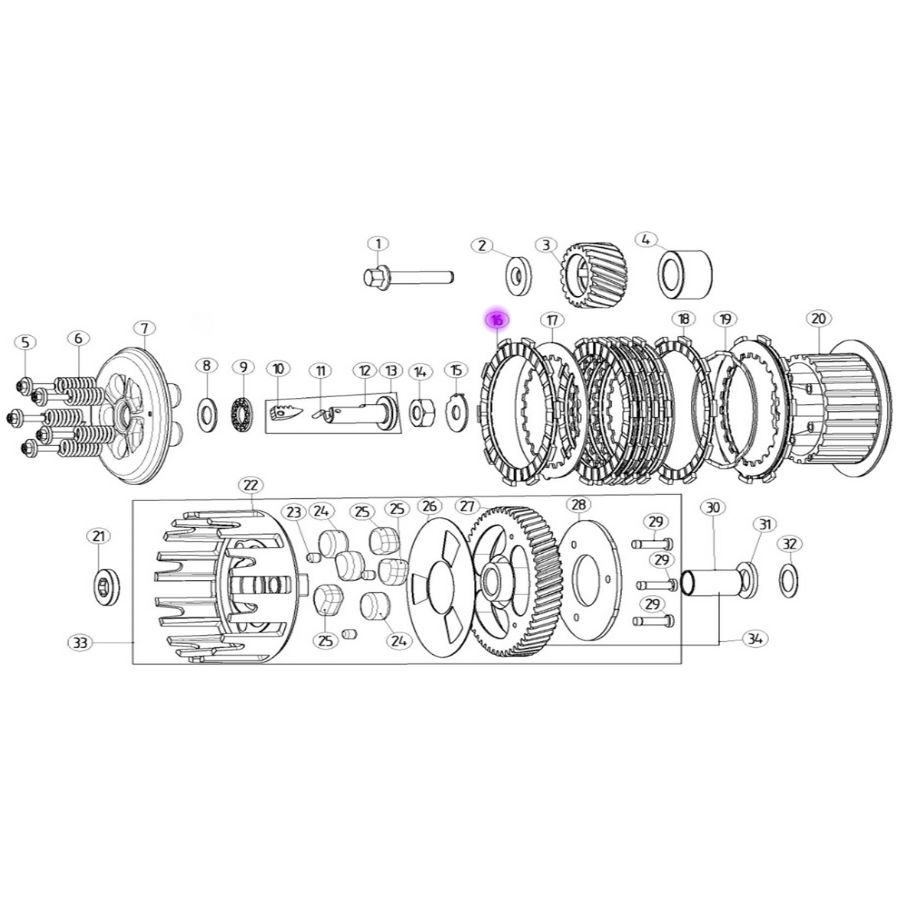 Фрикционный диск сцепления для MT250/MT230/DT230