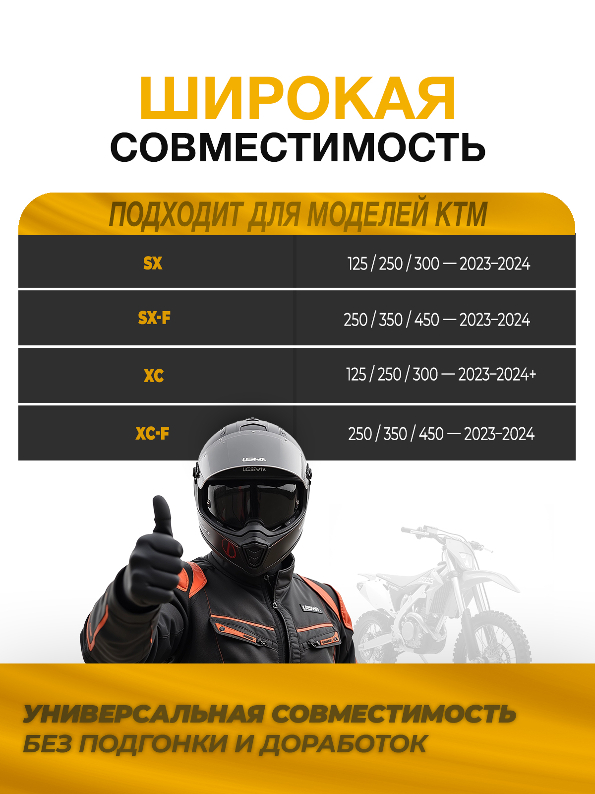 Крыло заднее KTM SX EXC 24+ черное