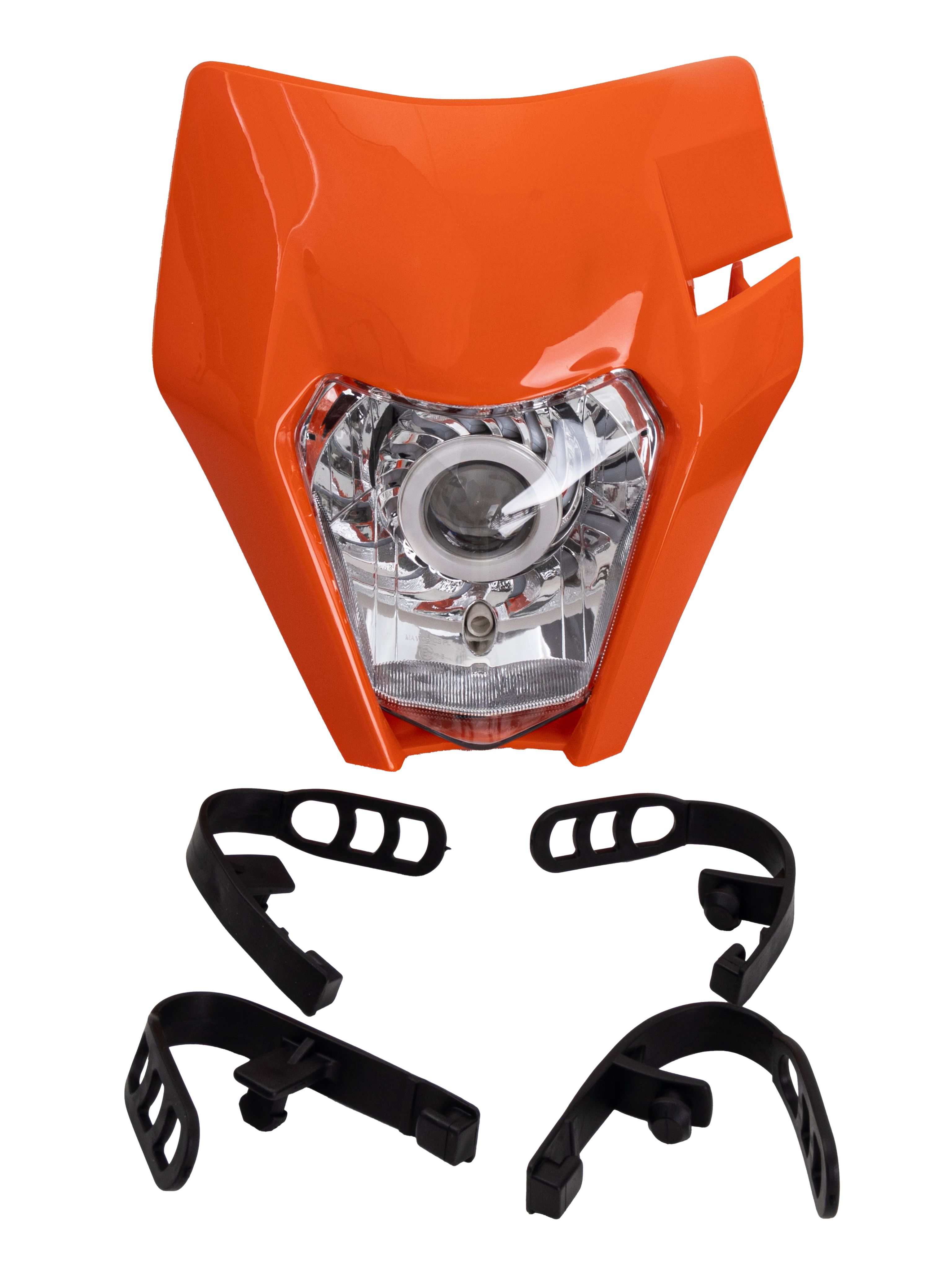 Фара светодиодная KTM 17-23 оранжевая круглый модуль