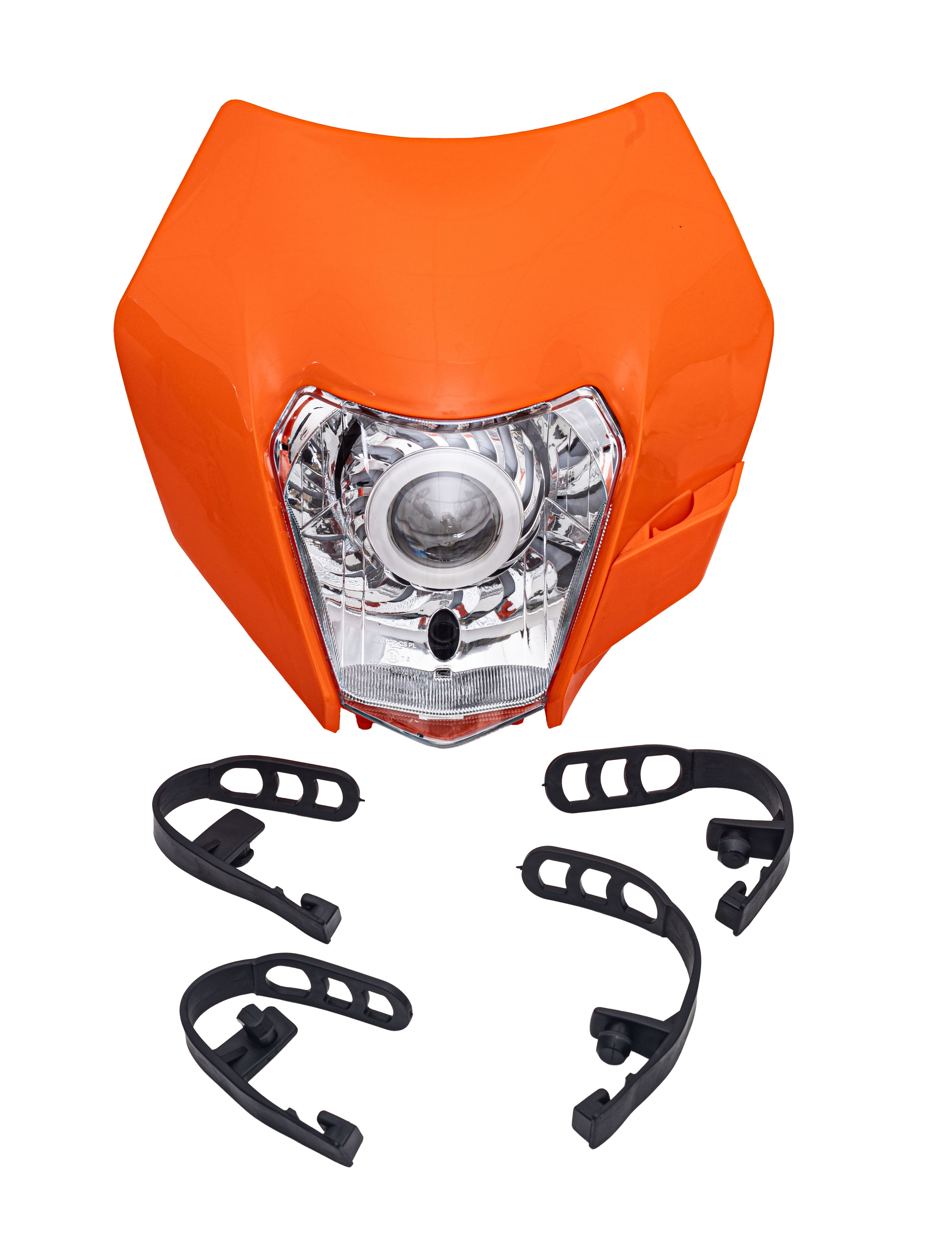 Фара светодиодная KTM 13-16 оранжевая круглая линза