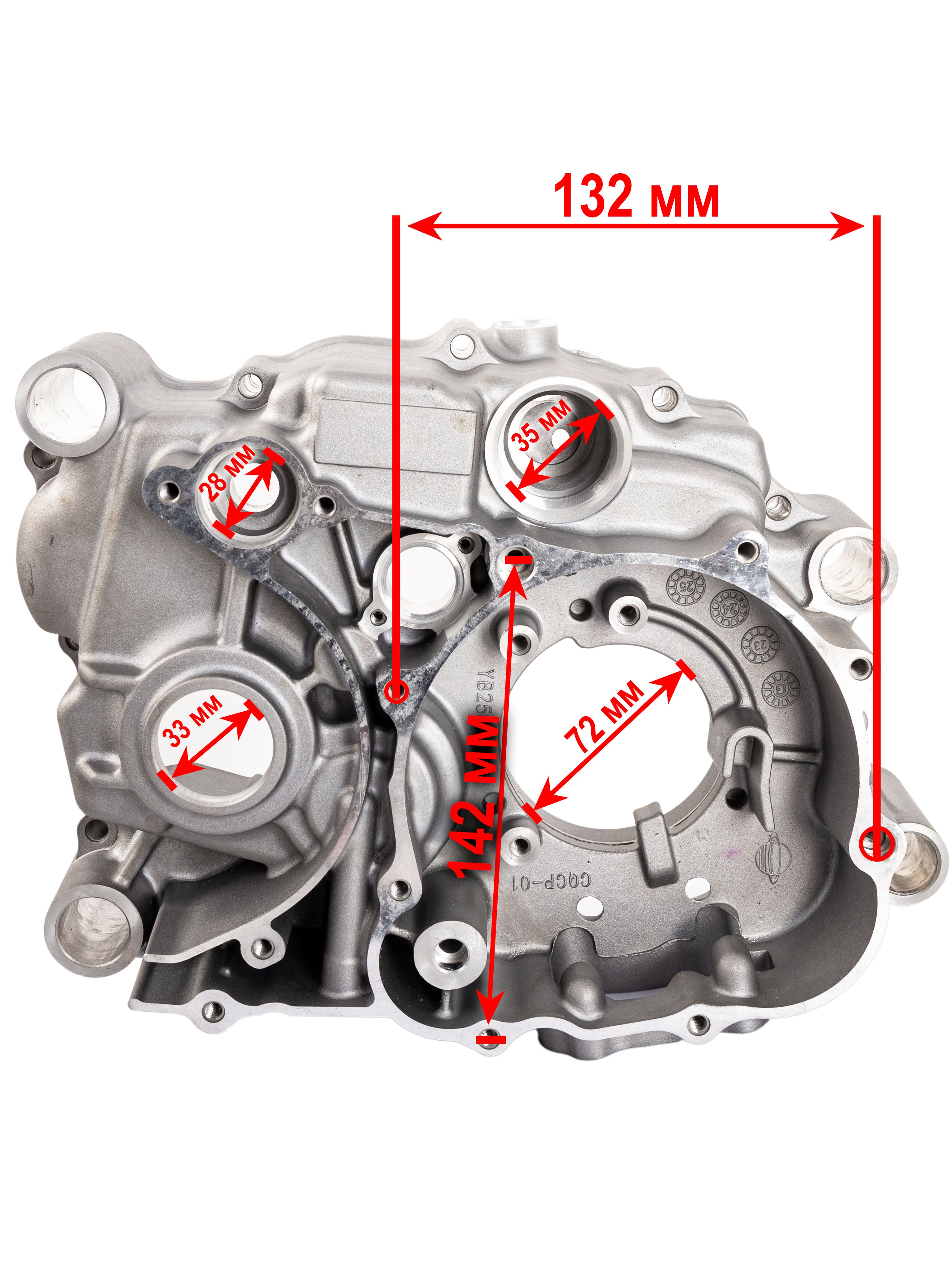 Картер двигателя левый YB250R оригинал Loncin