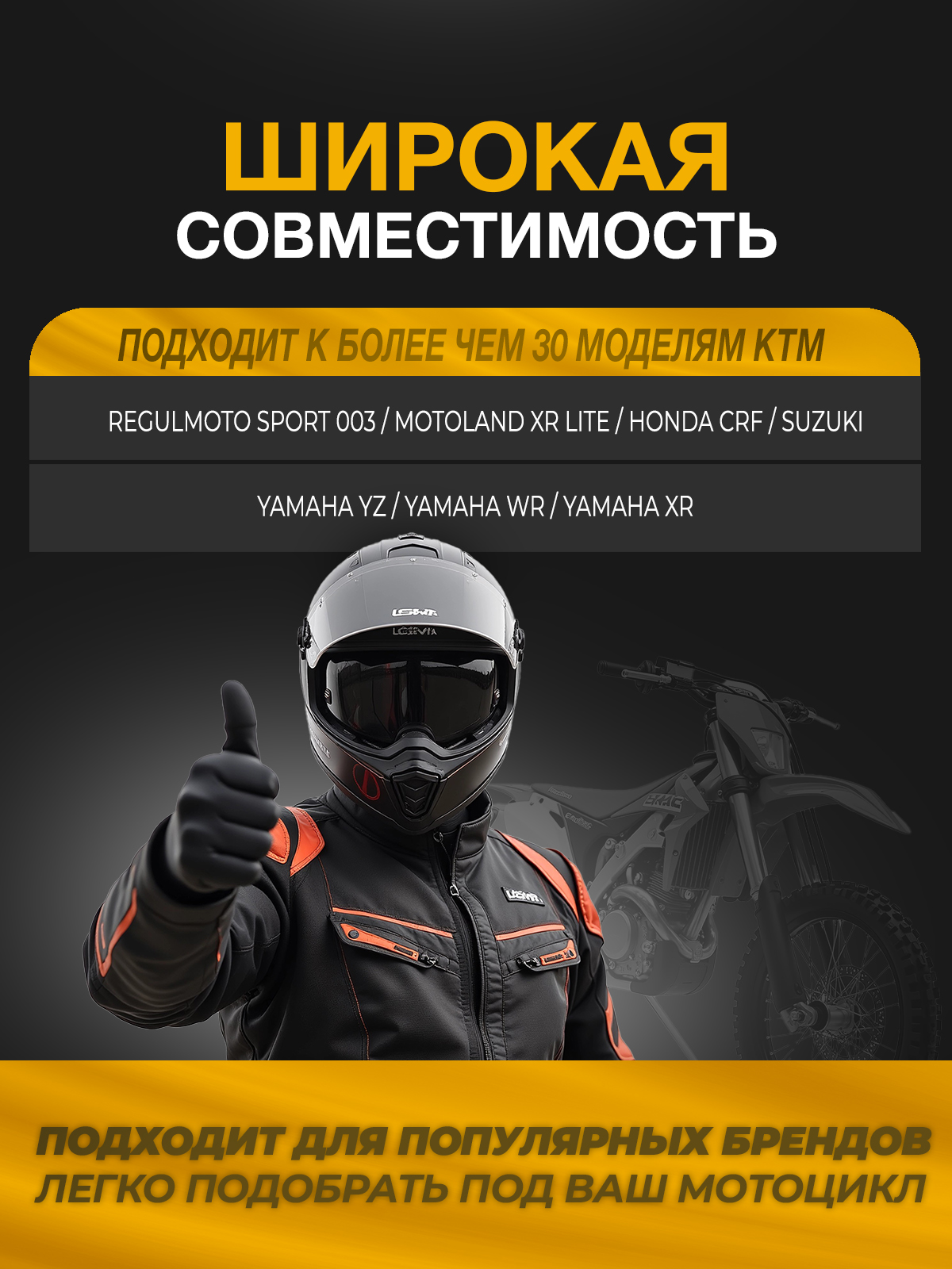 Крыло переднее для Regulmoto, Motoland белое для эндуро