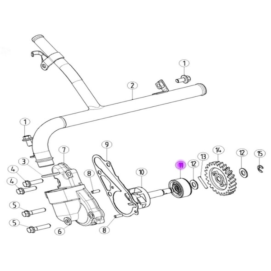 Сальник помпы для двигателей MT250/MT230/DT230 на эндуро