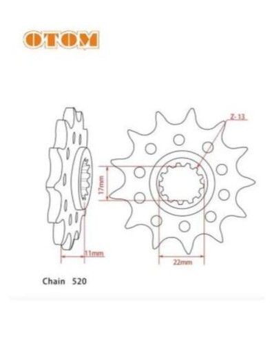 Звезда ведущая NC 250 177 mm 13 зубов 520 Avantis kayo