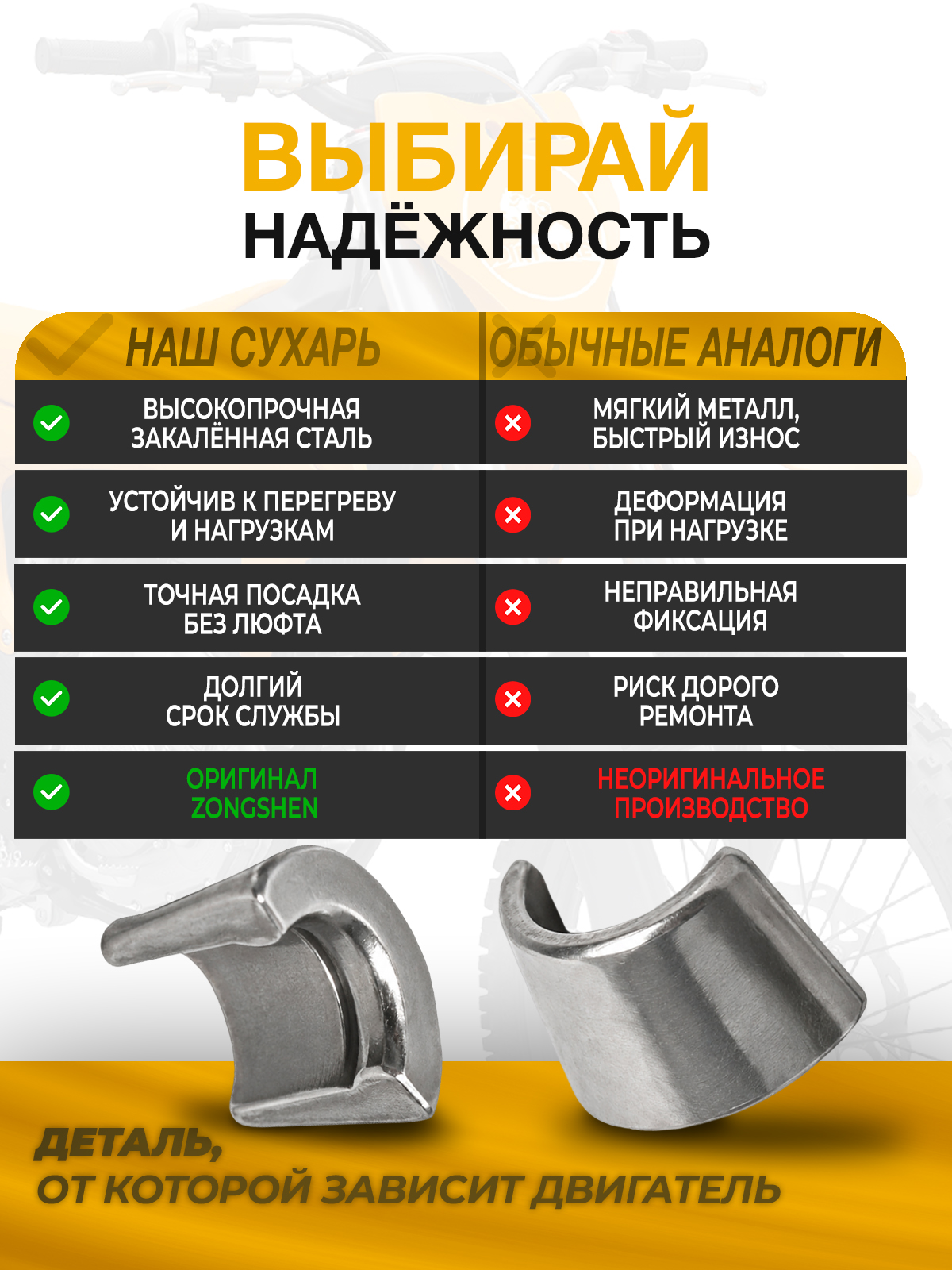 Сухари клапана (на 1н клапан) ZS172FMM-7 (CB250RL) CB300R