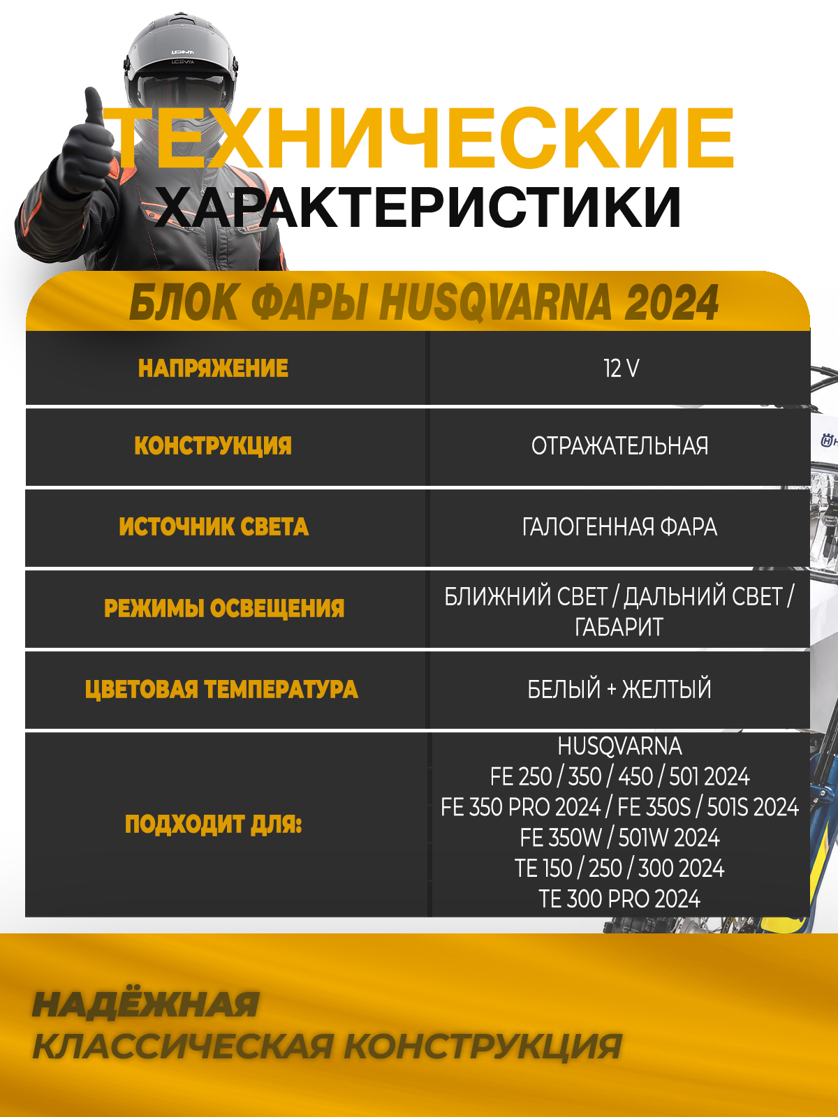Блок фары светодиодный Husqwarna 24 OEM